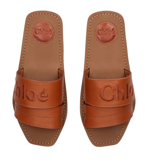 chloe leather sandals